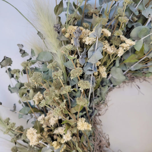 Handmade Dried Flower Wreath - Green