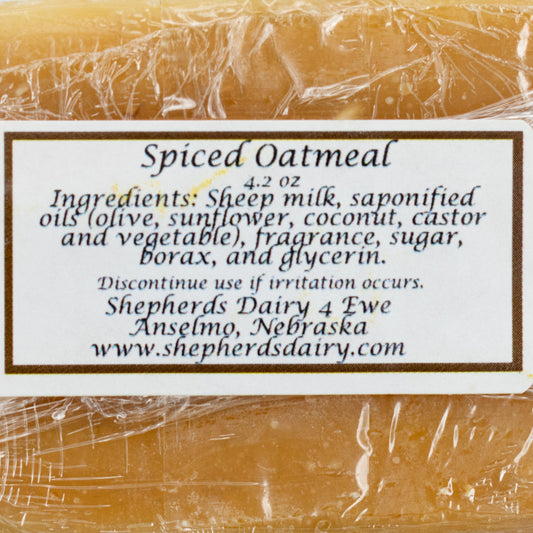 Spiced Oatmeal Soap | 4.6 oz | Shepherd's Dairy 4 Ewe - BuyNebraska.com ~ Blessings Grow Meadows