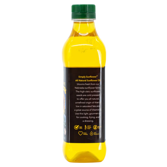 Sunflower Oil | 16 oz | Non GMO, Gluten Free, Vegan | Simply Sunflower - BuyNebraska.com ~ Blessings Grow Meadows