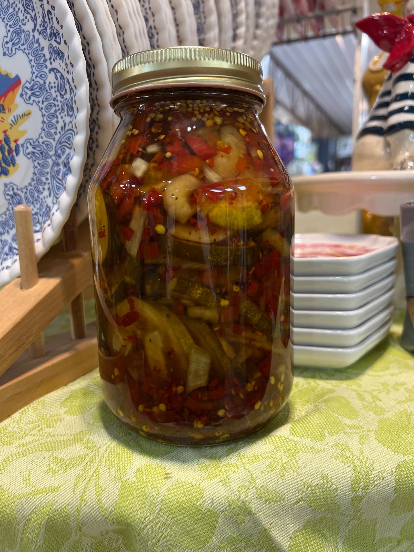 Zesty Bread & Butter Pickles 32 oz - Amish Country Store ~ Blessings Grow Meadows