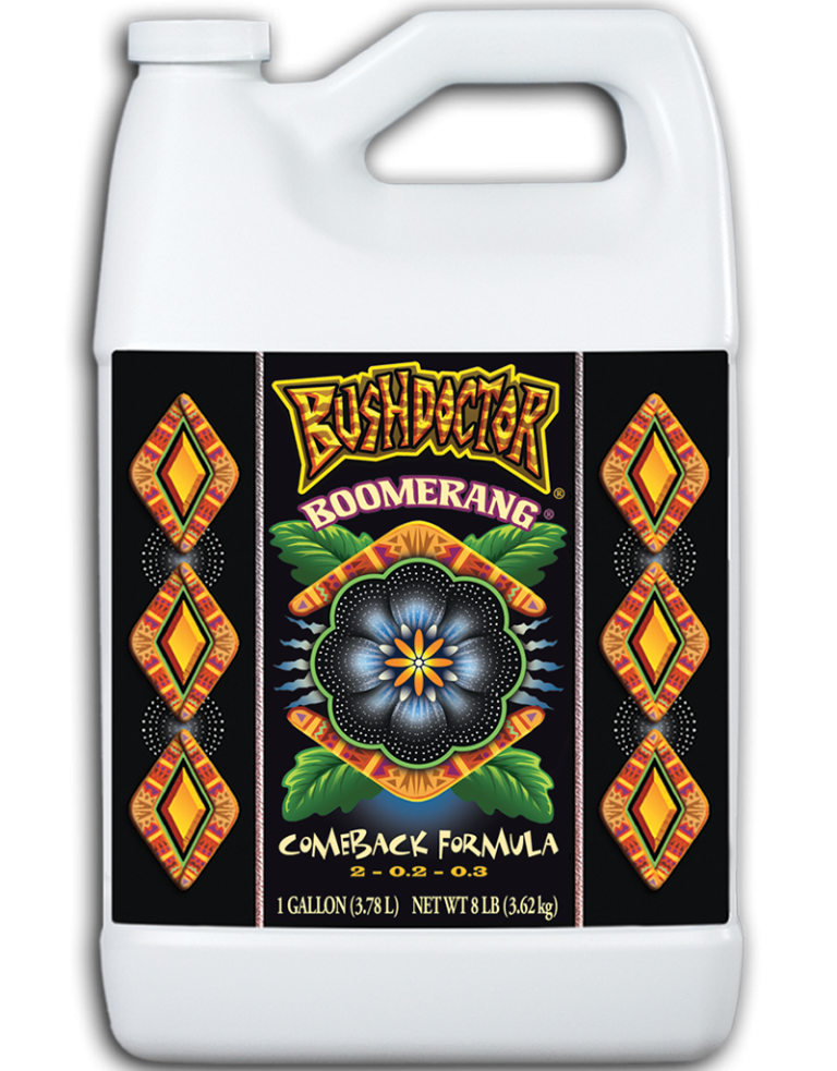 Bush Doctor Boomerang by Rivendell Distribution, showing the herbal supplement packaging with label and branding details.