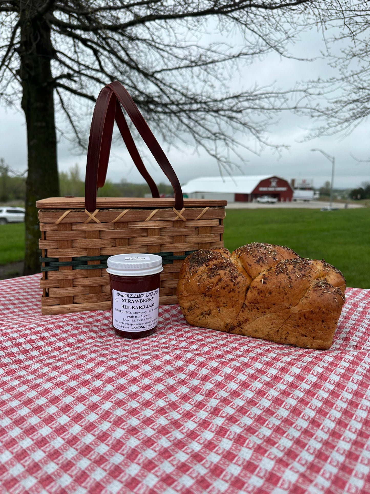 Miller's Strawberry Rhubarb Jam - 100% Authentic, Local Amish Made Jam