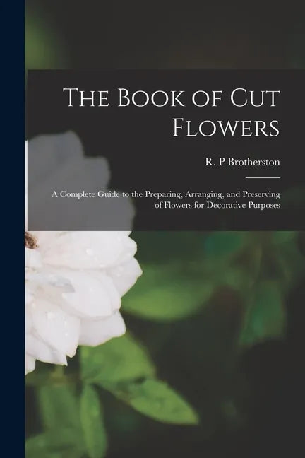Paperback book titled "The Book of Cut Flowers" by splitShops, featuring floral illustrations on the cover.