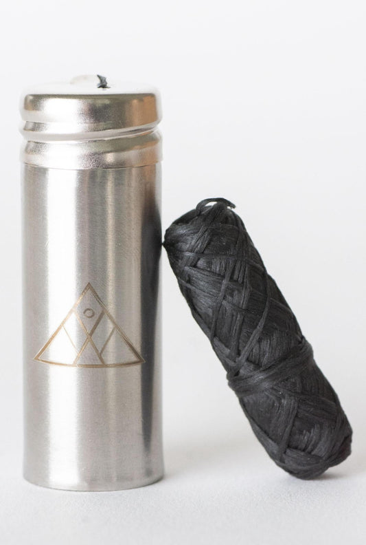Charcoal Floss - Stainless Steel Holder - No Tox Life® - Blessings Grow Meadows