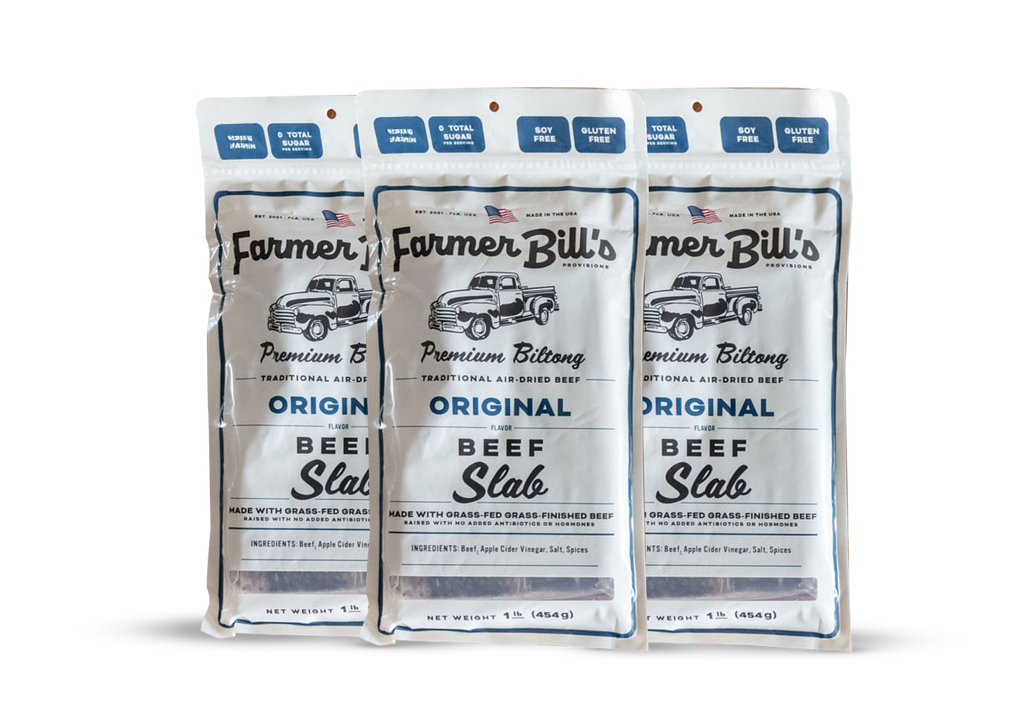 8 oz Original Beef Biltong Slab - Blessings Grow Meadows -