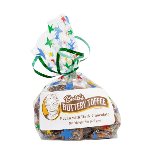 Homemade Dark Chocolate Toffee | 8 oz | Multiple Nut Options | Barb's Buttery Toffee - BuyNebraska.com ~ Blessings Grow Meadows