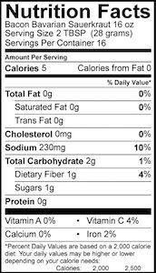 Bacon Bavarian Sauerkraut 16 oz