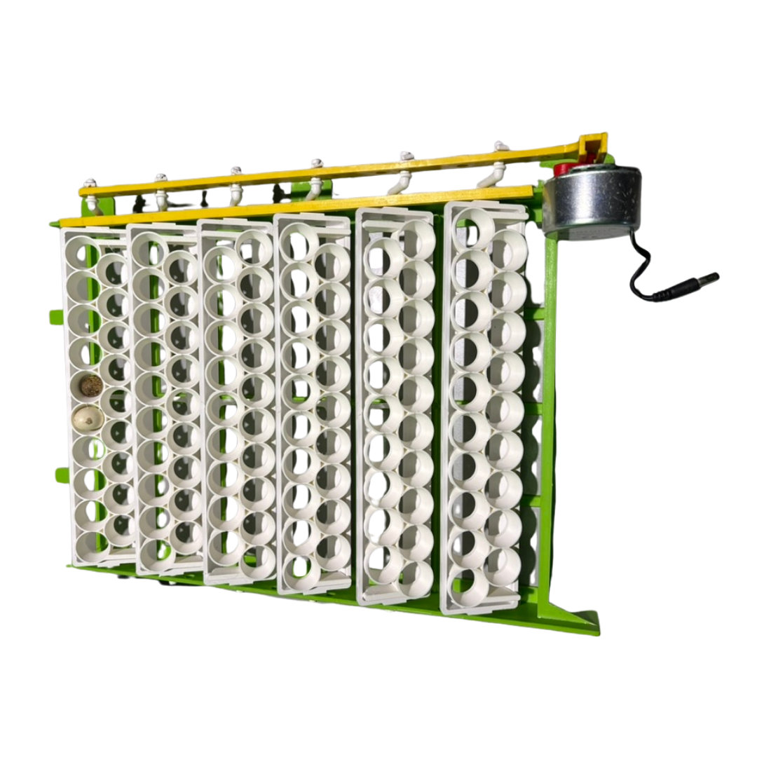 Button quail egg holder rails for Cimuka® and Hatching Time® CT-Series incubators by Quailz.com, designed for standard and button quail eggs.