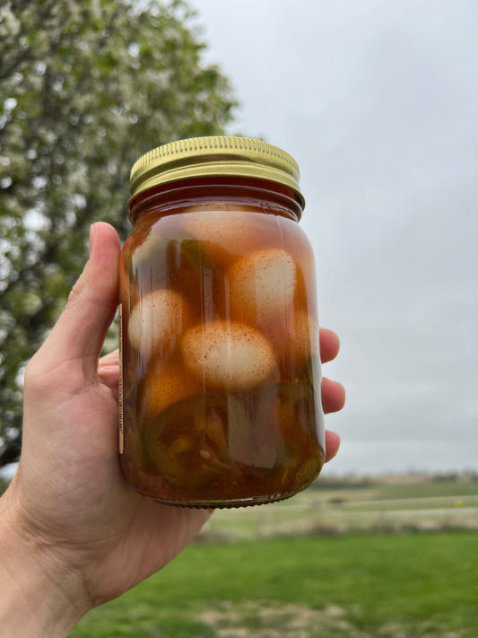 Pickled Spicy Quail Eggs