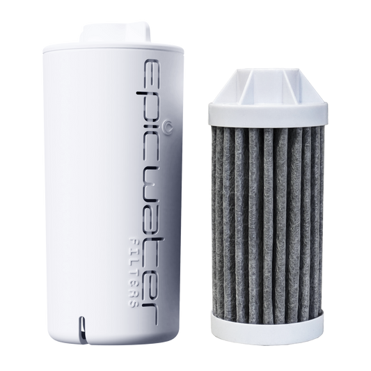 Epic Water Filters Everywhere Bottle Filter with casing for clean, filtered water on the go.