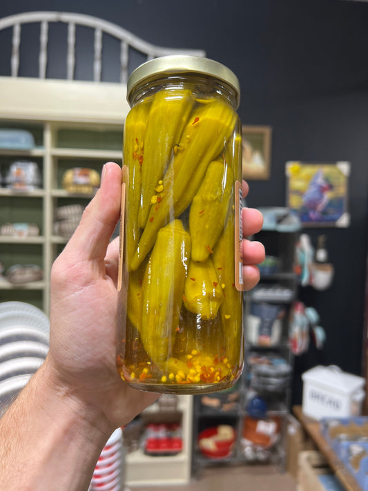 Pickled Hot Okra 16oz