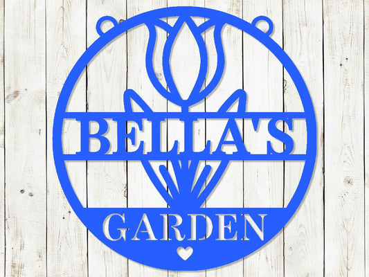 Flower Garden Custom Hanging Sign - Blessings Grow Meadows -