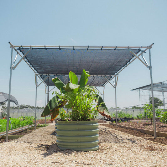 Bootstrap Farmer DIY shade structure kit with a sturdy frame and canopy for outdoor shade solutions.
