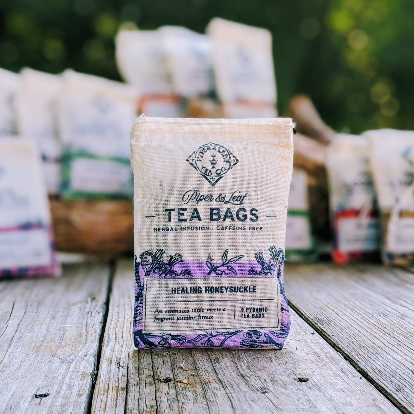 Healing Honeysuckle 9ct Tea Bags in Muslin - Blessings Grow Meadows