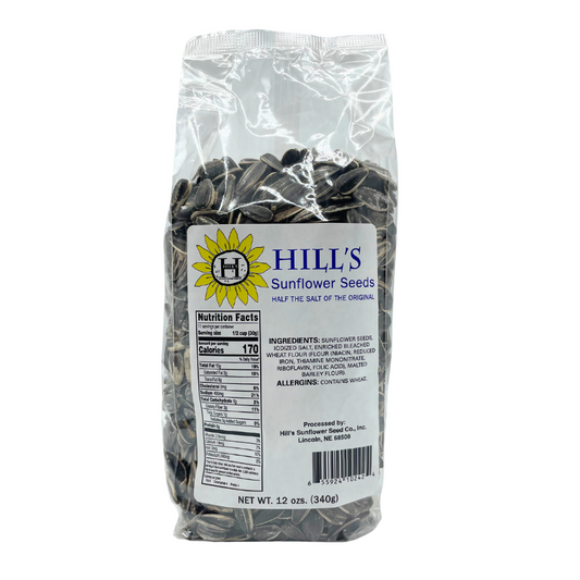 Half Salt Sunflower Seeds | Pack of 3 | 12 oz | Hill's Sunflower Seeds - BuyNebraska.com ~ Blessings Grow Meadows