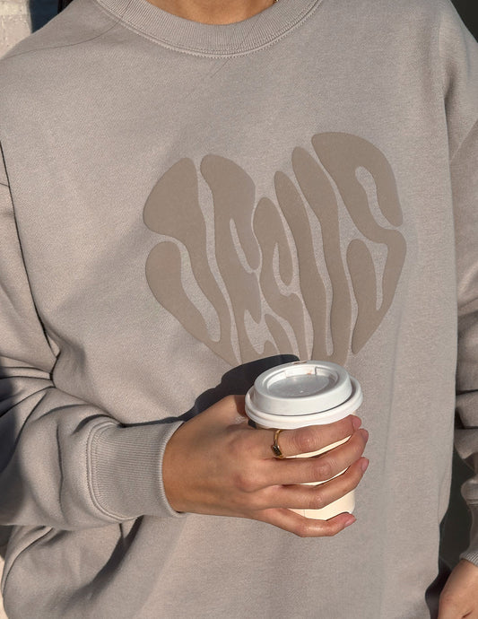 Heart Jesus Unisex Crewneck - Blessings Grow Meadows