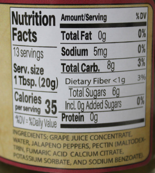 Hot Pepper Jam - No Sugar Added, 9 oz.