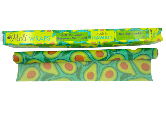 Beeswax Wrap Bulk Roll - Avocado Print - Blessings Grow Meadows