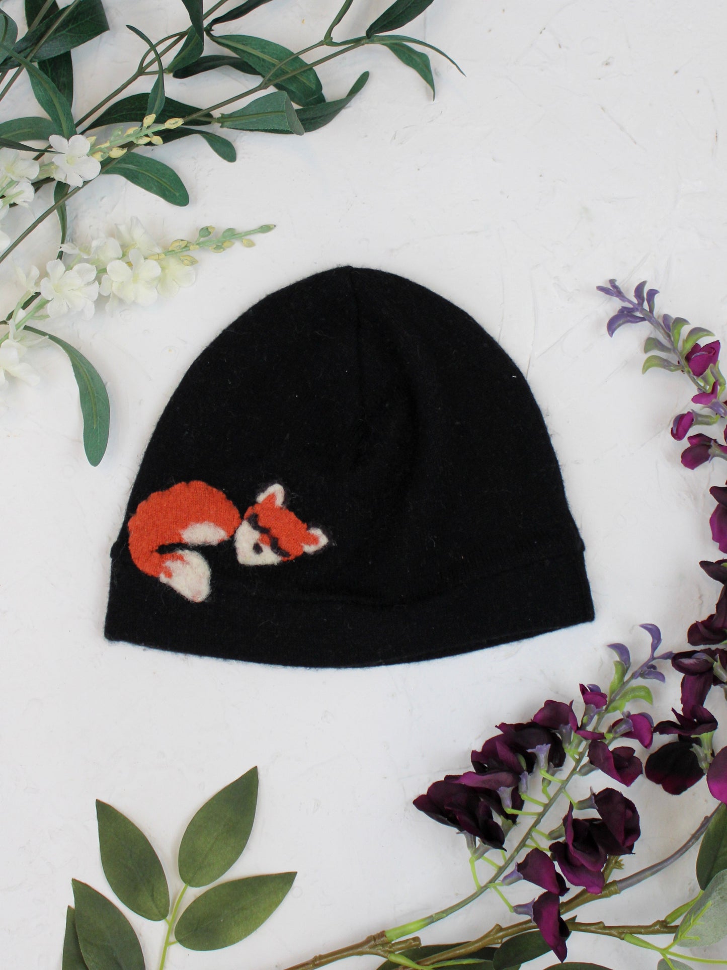 Sleeping Fox Cashmere Hat - Child - Ash & Rose ~ Blessings Grow Meadows