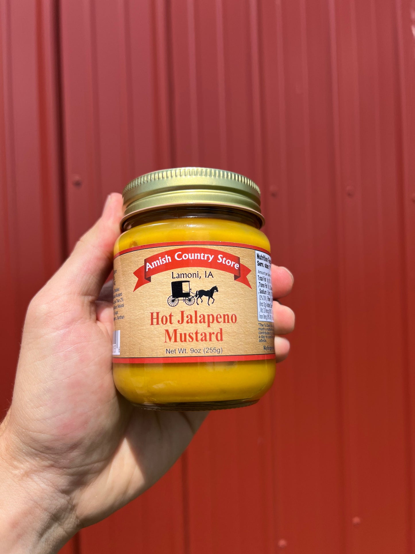 Hot Jalapeño Mustard – Amish Recipe, 9oz Glass Jar