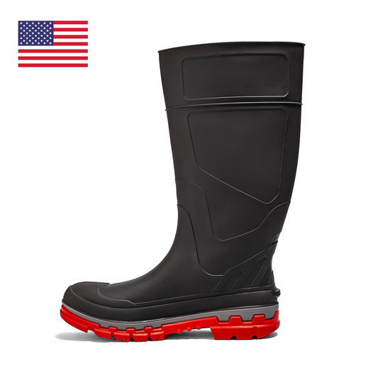 Kickaxe 15" Waterproof Rubber Boot - Grey/Orange - Blessings Grow Meadows