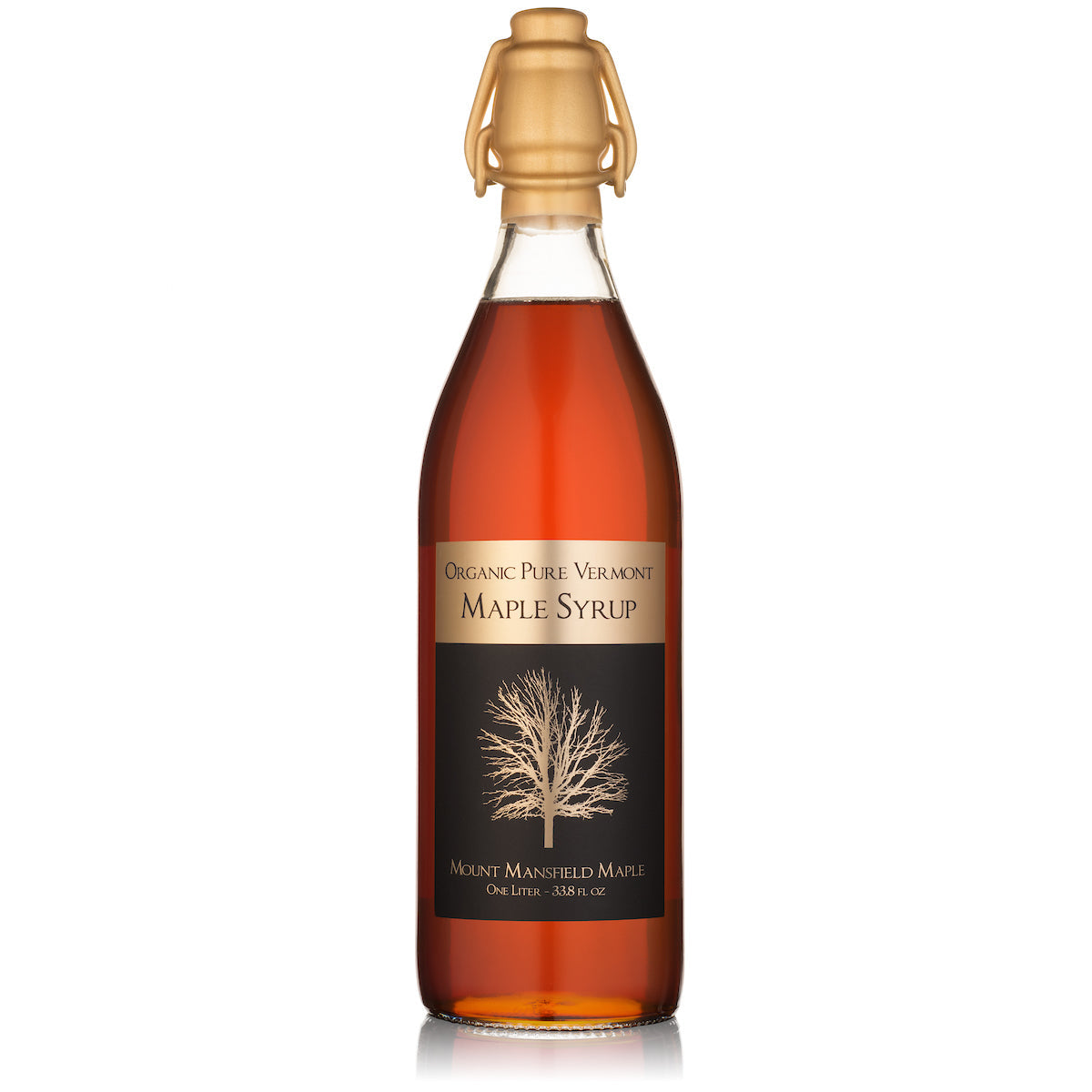 Organic Old-Fashioned Swing Top Bottle Pure Vermont Maple Syrup- 1 Liter - Mount Mansfield Maple Products ~ Blessings Grow Meadows
