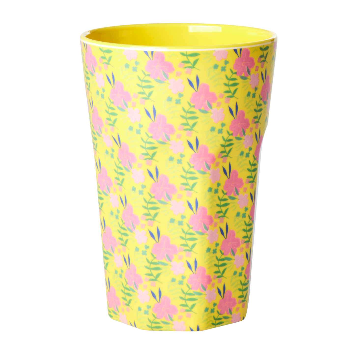 Melamine Tall Cup - Yellow - Sunny Days Print - Blessings Grow Meadows -