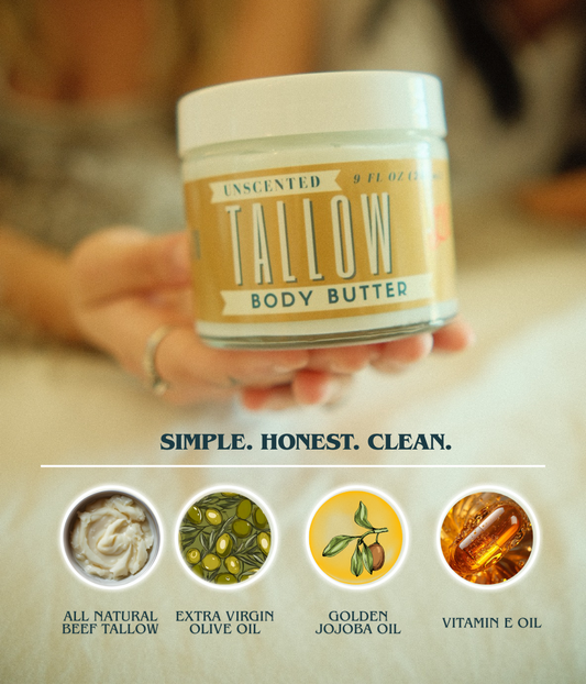 Original Tallow Body Butter – Unscented Grass-Fed Beef Tallow Moisturizer | Lady May - The Lady May ~ Blessings Grow Meadows