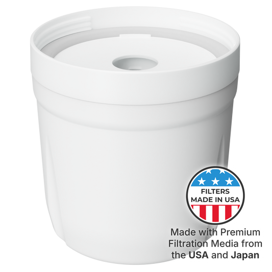 Pure XP replacement filter by Epic Water Filters USA, showing the encased filter designed for clean, filtered water.