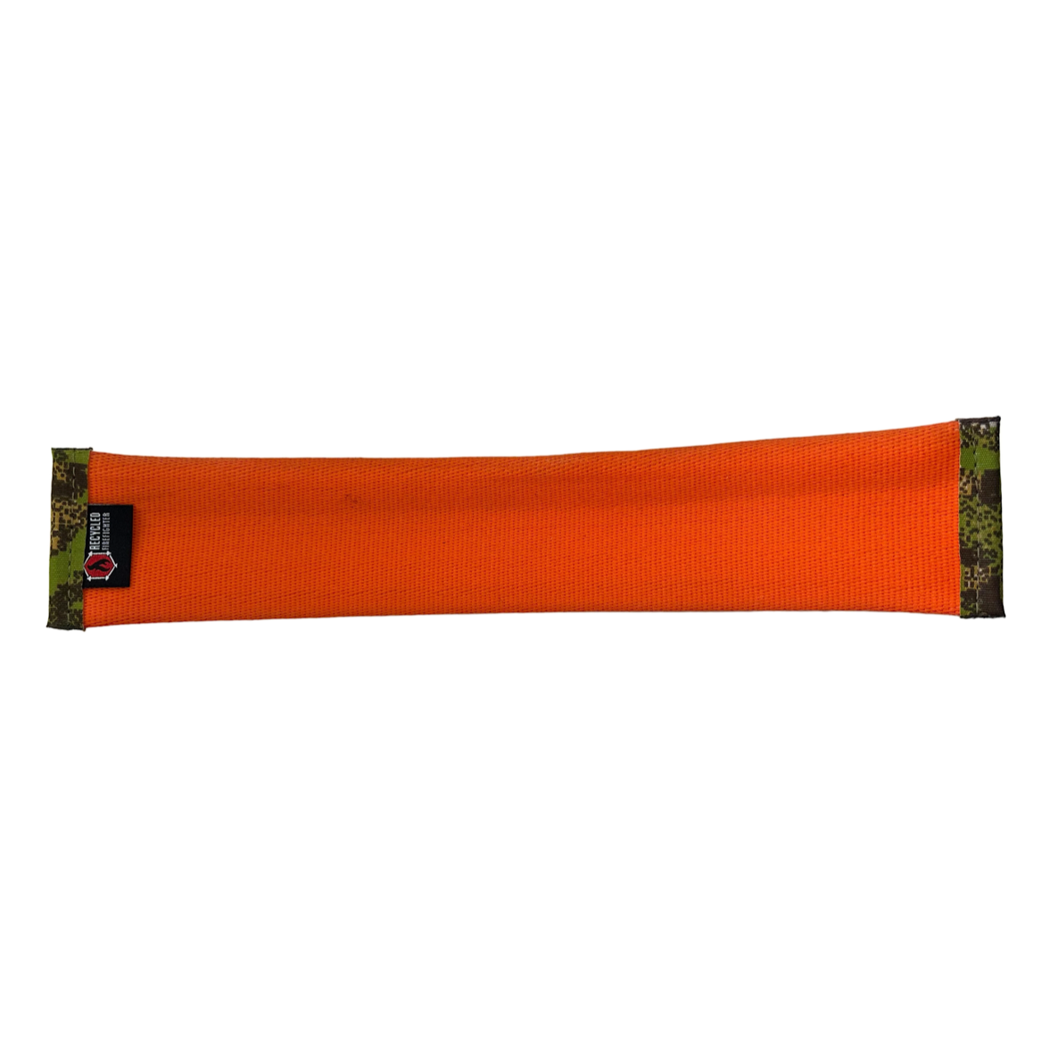 Recycled Firefighter dog fetch toy made from durable fire hose material, ideal for active dogs and outdoor play.