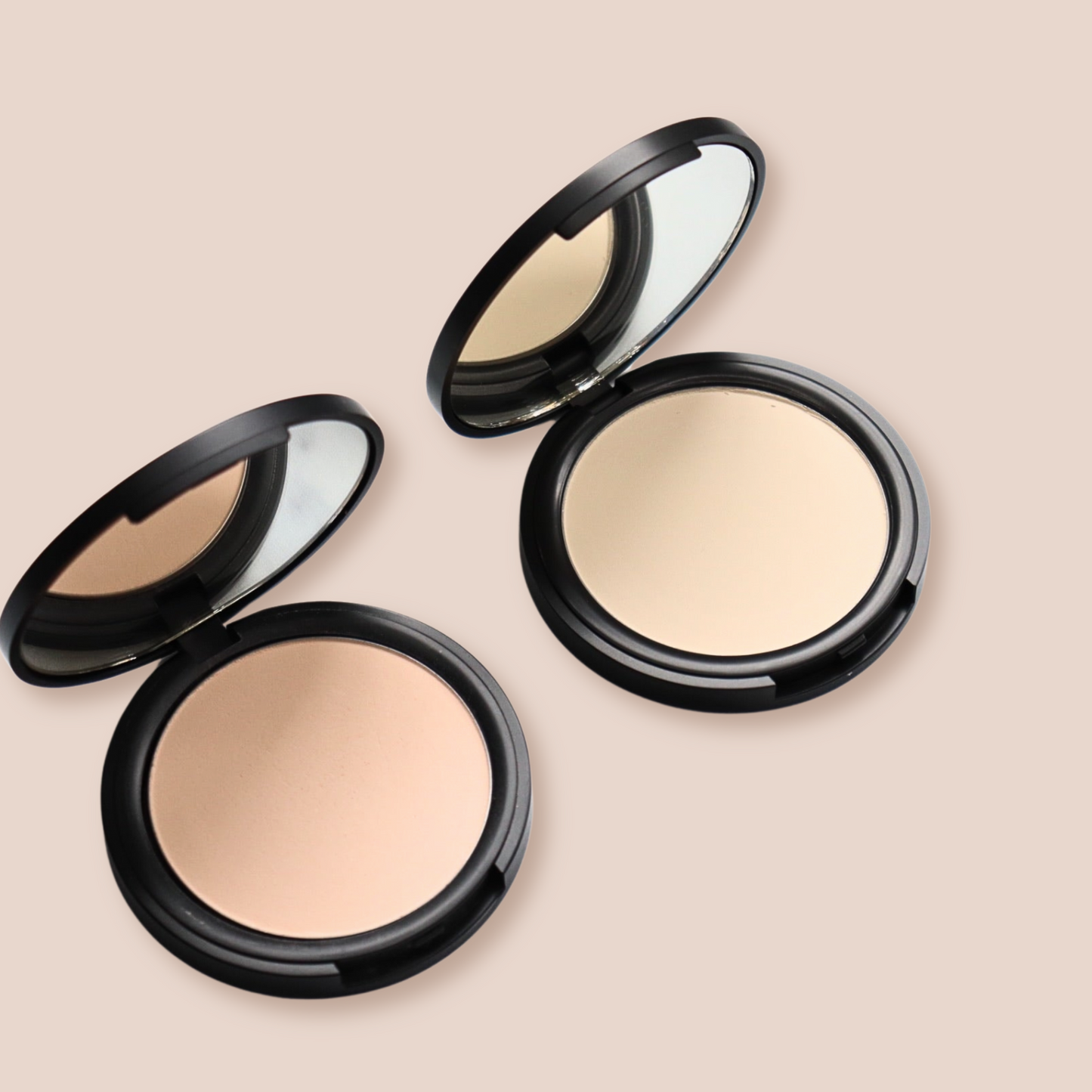 Pressed setting powder by Taylor Made Organics, natural face powder in a compact container for a smooth, matte finish.