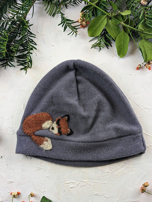 Sleeping Fox Cashmere Hat - AdultBig Kid - Blessings Grow Meadows -