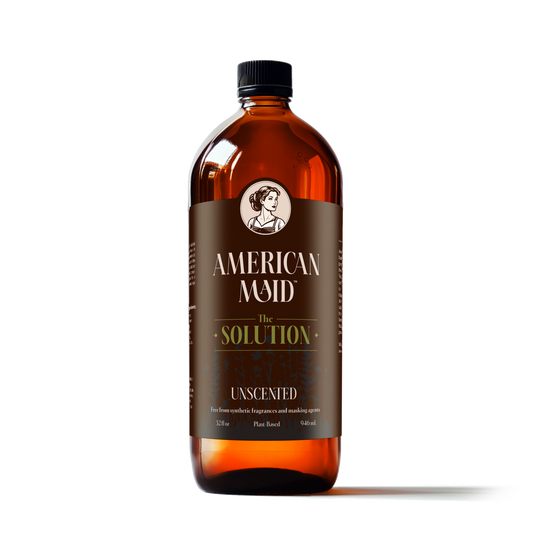 American Maid The Solution Refill unscented cleaning solution in a clear bottle with a white cap