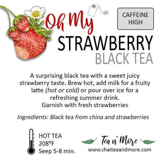 Strawberry Tea | Cold Brew Black Tea | 2 Pitcher Bags | Caffeinated | Tea n More - BuyNebraska.com ~ Blessings Grow Meadows