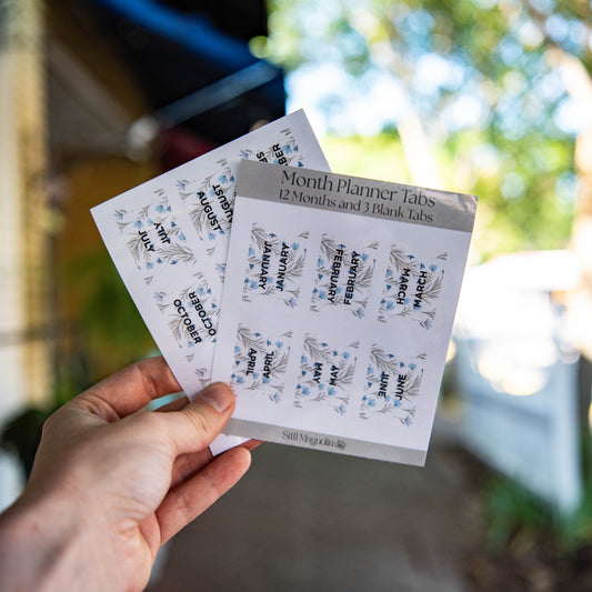 Wildflower Whisper Planner Tabs - Sticker Sheet - Blessings Grow Meadows -