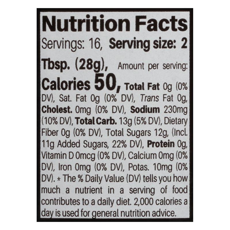 Canned Amish Country Store Candied Jalapeno BBQ Sauce in 16 oz jar, showcasing the spicy sweet condiment with jalapenos and BBQ flavor.