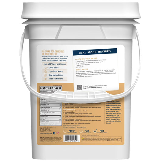 Dried Pinto Beans 4 Gallon Pail, 311 Servings - Blessings Grow Meadows