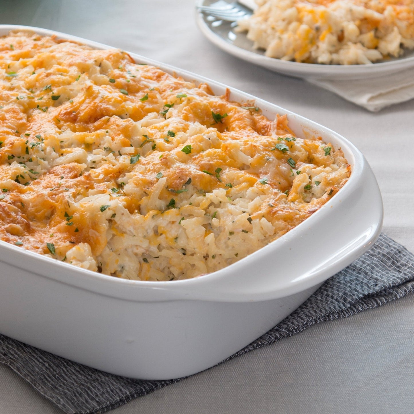 Augason Farms Funeral Potatoes pouch with cheesy potato casserole mix, 12 servings, ready-to-make cheesy potato dish in a resealable pouch.
