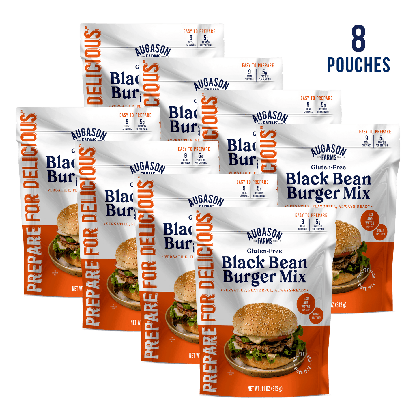 Gluten Free Black Bean Burger Mix Pouch, 9 Servings - Blessings Grow Meadows