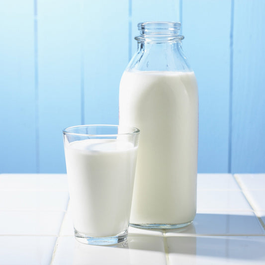 Augason Farms Country Fresh Instant Nonfat Dry Milk pouch showing the product packaging with 16 servings.