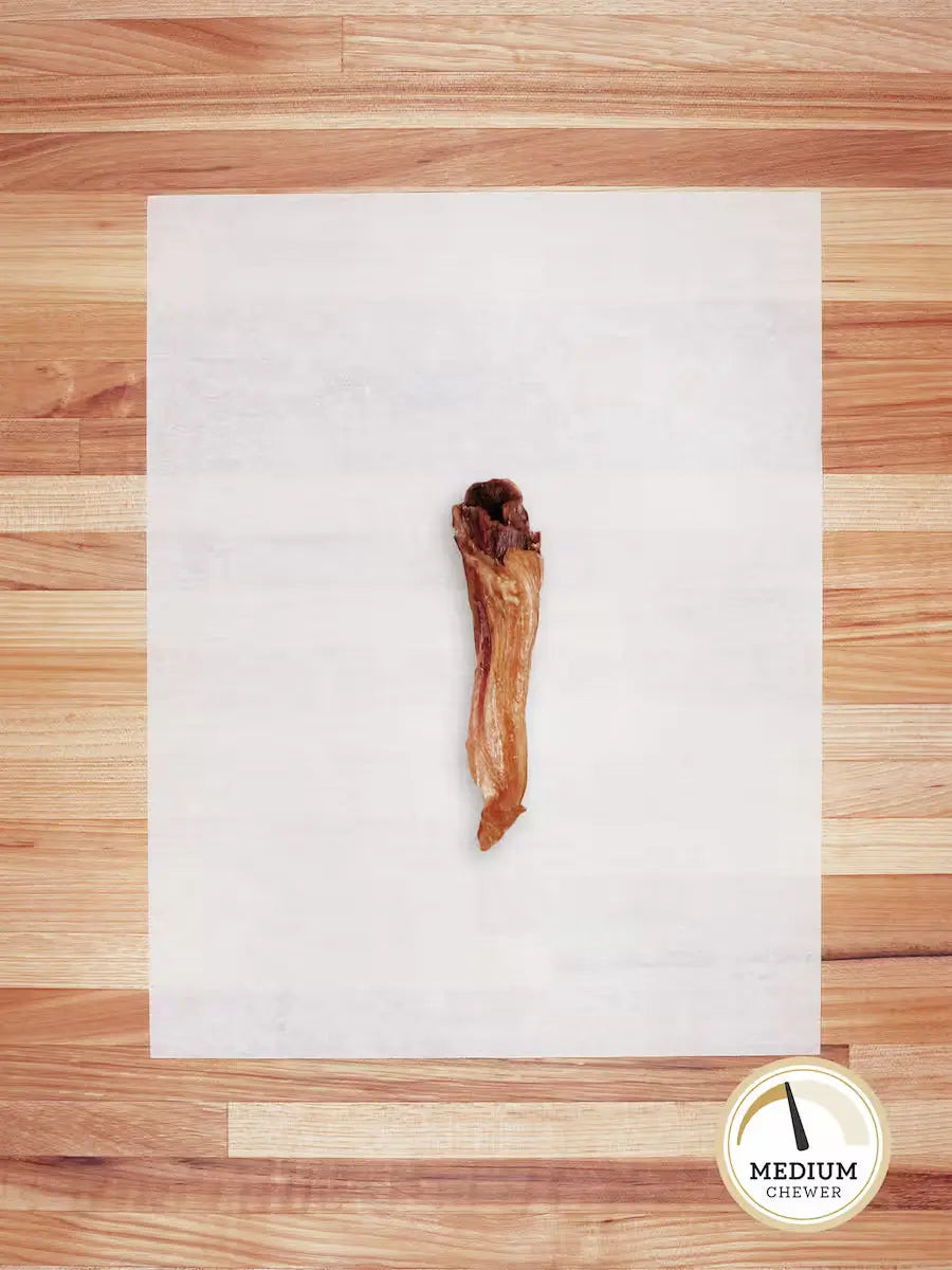 Large beef hock chews from Farm Hounds made from grass-fed beef tendons, ideal for natural dog treats and dental health.