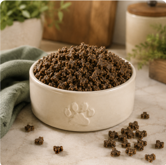 Organic beef training treats by PAWsitively Organic Dog Bakery, high-value dog training bites for professional training sessions.