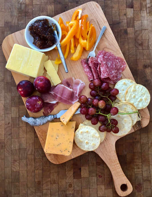 Best Charcuterie Board - American Maple Custom Medium Charcuterie Board - Vintage Style Rectangle French Board - Blessings Grow Meadows