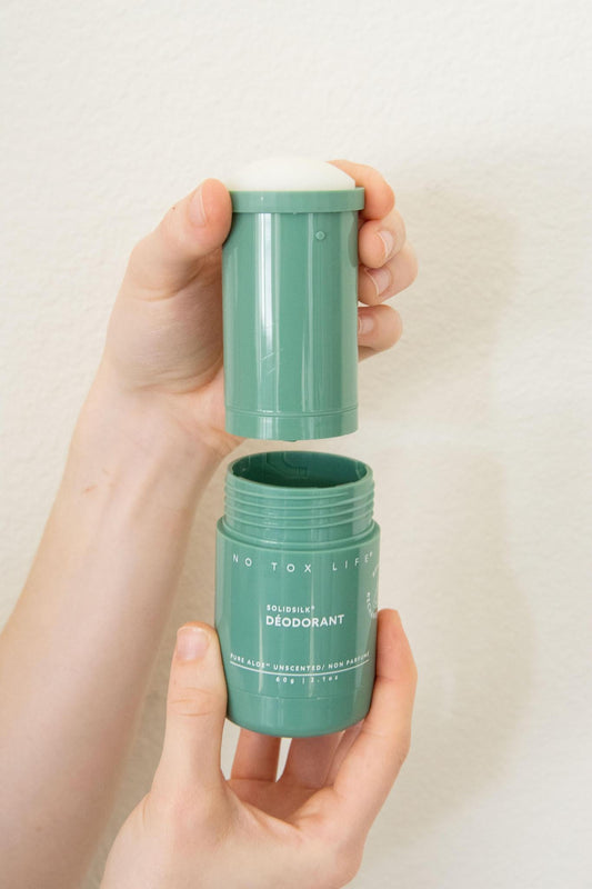 SOLIDSILK® Refillable Deodorant (Pure Aloe Fragrance-Free) - Extra Strength - No Tox Life® - Blessings Grow Meadows