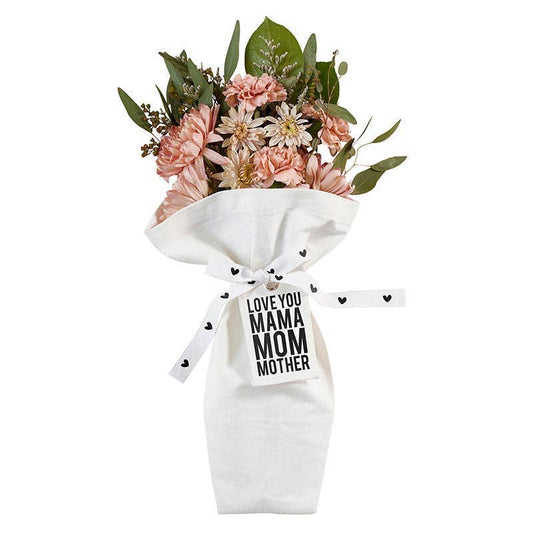 Blessings Grow Meadows Merch & More Bouquet Bag Mama, a stylish floral accessory bag with a natural design.