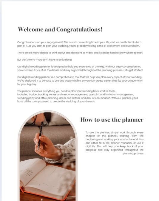 Ultimage Wedding Planning Guide eBook by Blessings Grow Meadows Merch & More, featuring a printable wedding planning resource.