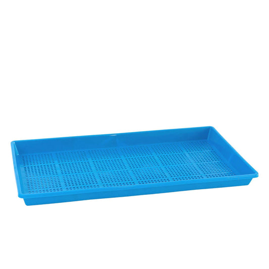 Blue Bootstrap Farmer 1020 Mesh Tray, shallow extra strength 1-inch deep tray for gardening or planting use.