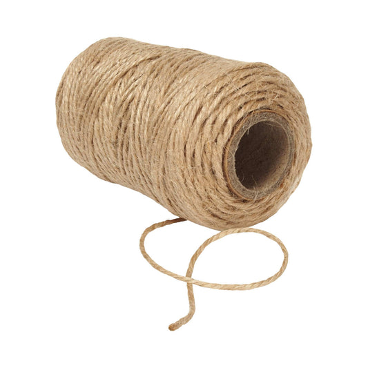 Jute Twine Roll by Bootstrap Farmer showing natural biodegradable fiber twine coiled on a spool for gardening or crafting.