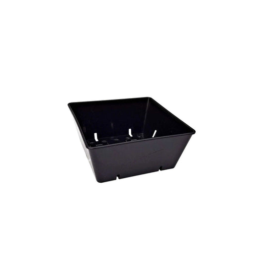 Set of eight black Bootstrap Farmer 5x5 grow trays with extra strength inserts for seed starting and plant propagation.
