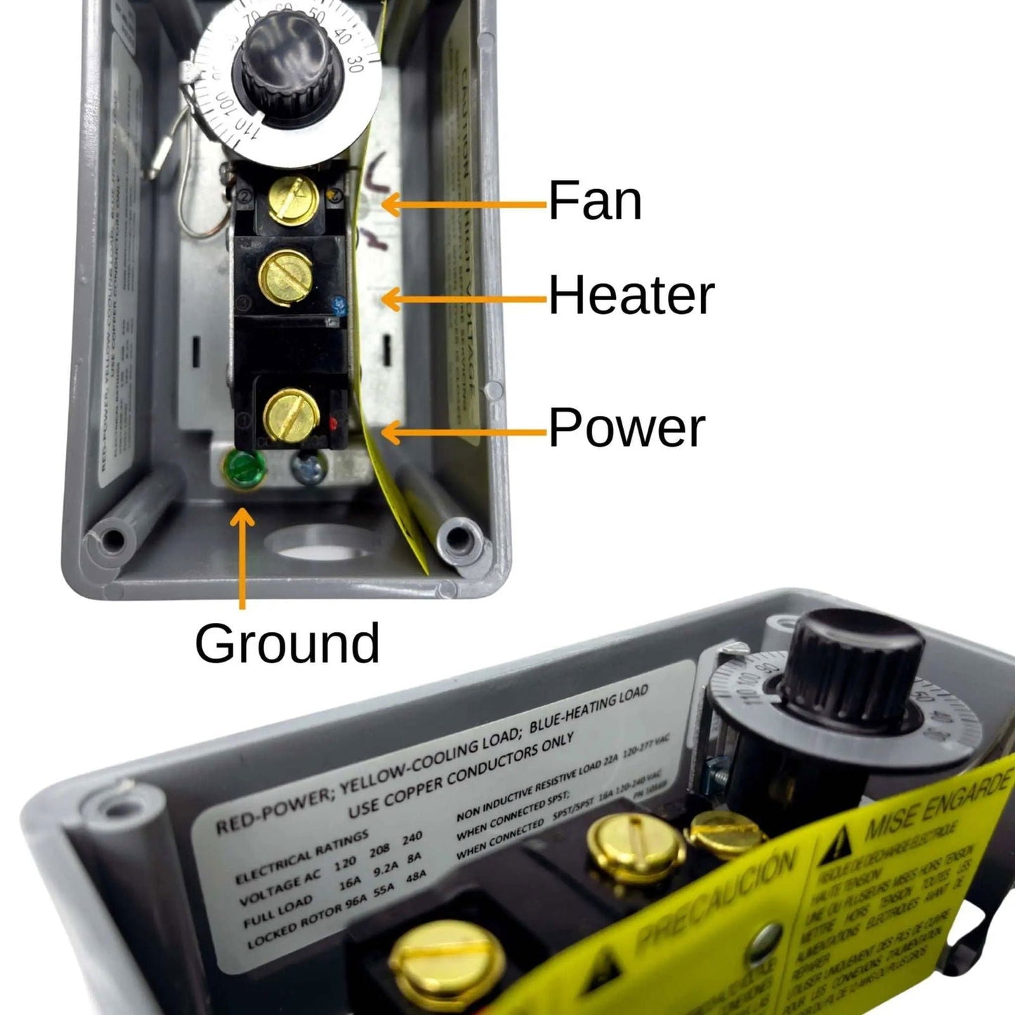 Bootstrap Farmer greenhouse fan with thermostat, adjustable fan for climate control in gardening and greenhouse environments.